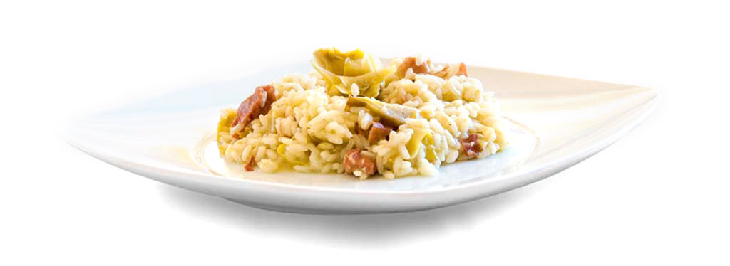 Risotto carciofi e speck